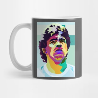 Diego Maradona WPAP with Background Mug